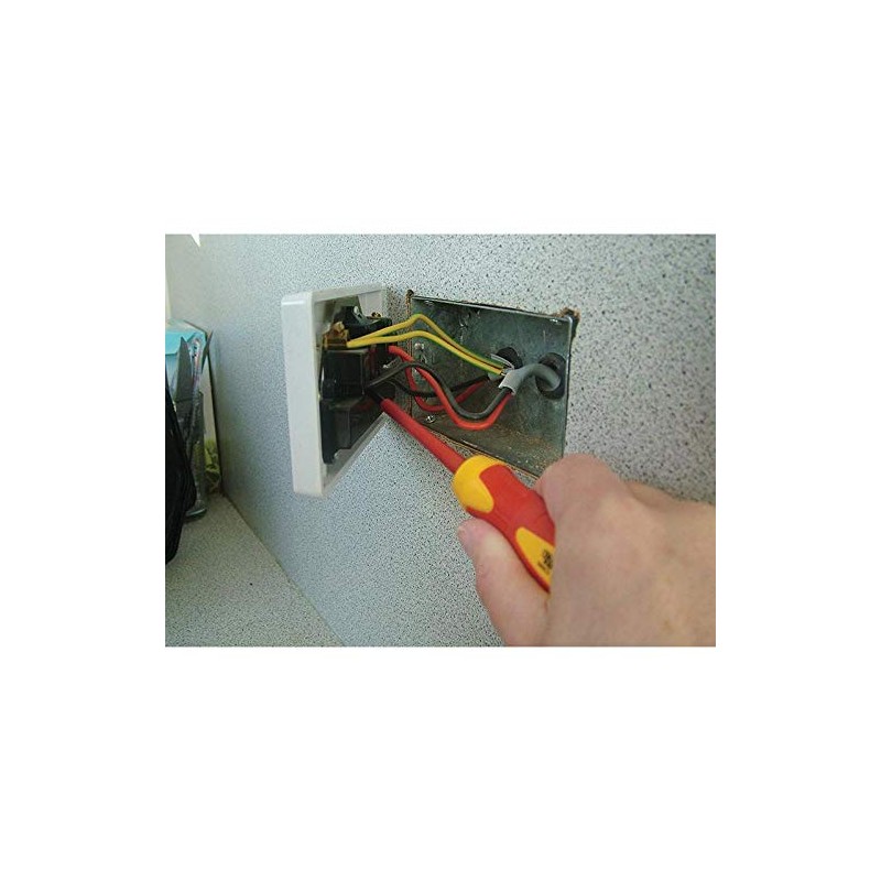 Faithfull SDVDEPH2 Soft Grip VDE Screwdriver Phillips PH2 x 100mm