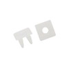 A ABSOPRO 100Pcs White Square Plastic Fastener Retainer Clips for