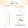 Plate Hangers for Wall for 12-16 inch, 2 Pack, Gold