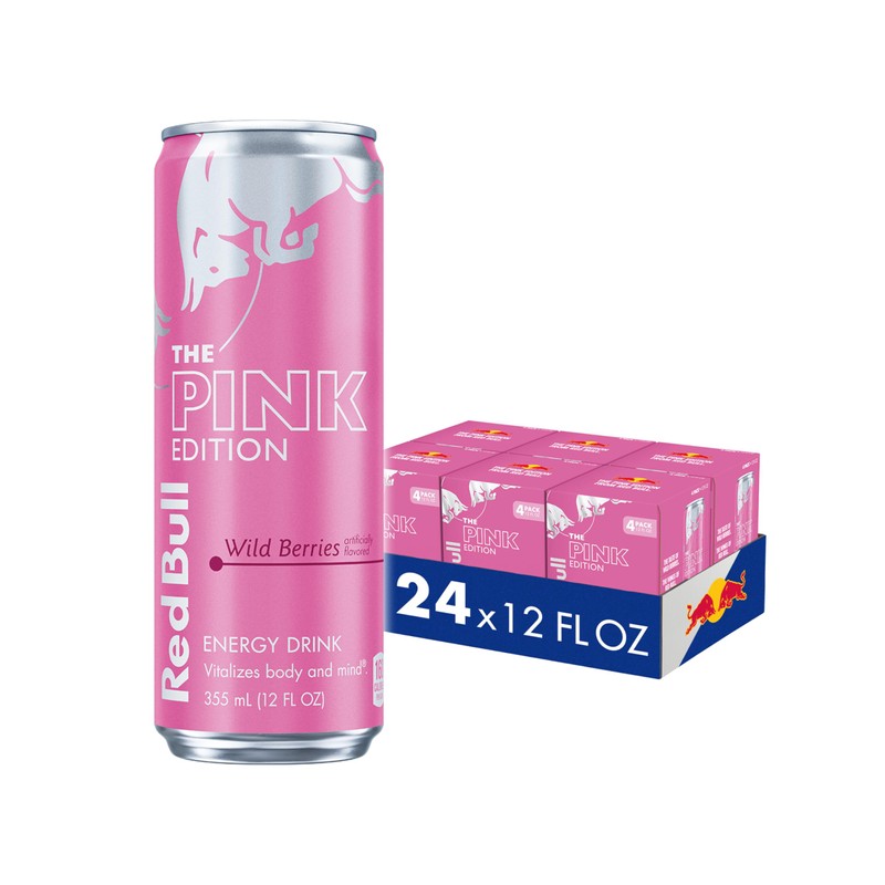 Red Bull Wild Berries, Pink Edition, with 114mg Caffeine plus