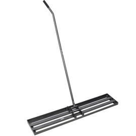 Vivastate Level Your Lawn with Heavy Duty Leveling Rake, 48" Tool with 7FT Steel Handle for Smooth Soil and Sand Surface