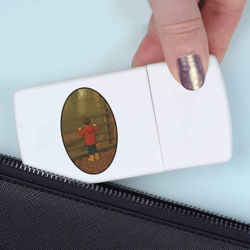 'Autumnal Forest Boy' Pill Box with Tablet Splitter (PI00034550)