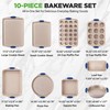 NutriChef 10-Piece Nonstick Bakeware Set - Premium Carbon Steel Baking