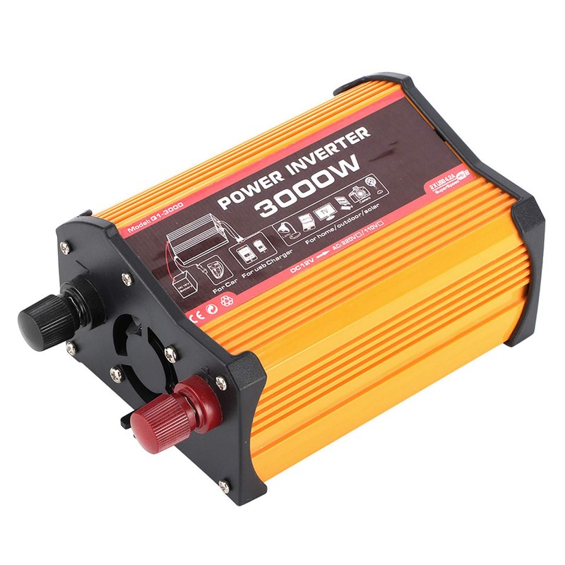 Inversor de Corriente 3000W Convertidor automático Adaptador de Coche de