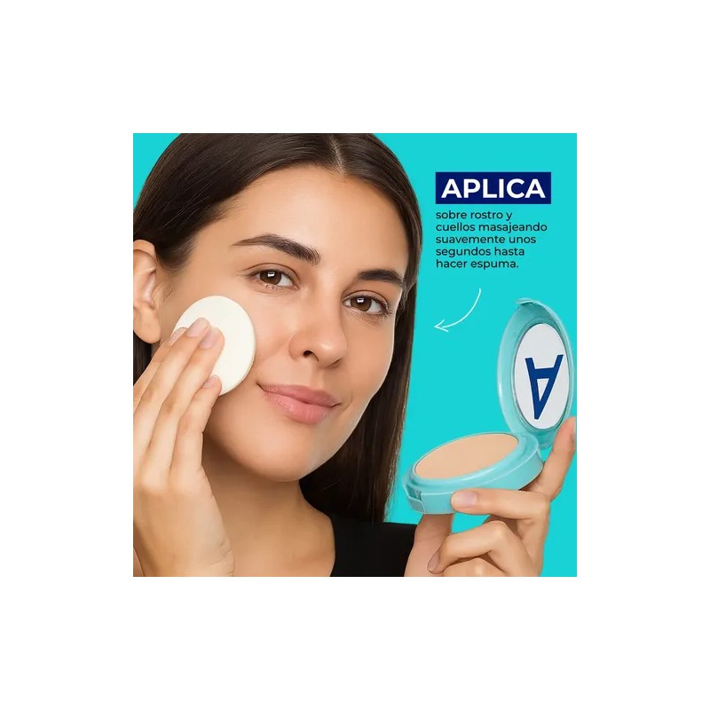 Maquillaje En Polvo Compacto Tono canela 10g Asepxia