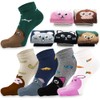 REKYO 5 Pairs Children Toe Socks Cotton Kids Five Finger