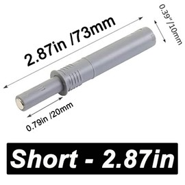 Push to Open Cabinet Hardware Short CBRIVE 5 Pack Push Latch & Lock for Hidden Door Touch Latches and Catch Push Release Drawer Pull Tip on RV Closet Close Strong Pop Out, Grey