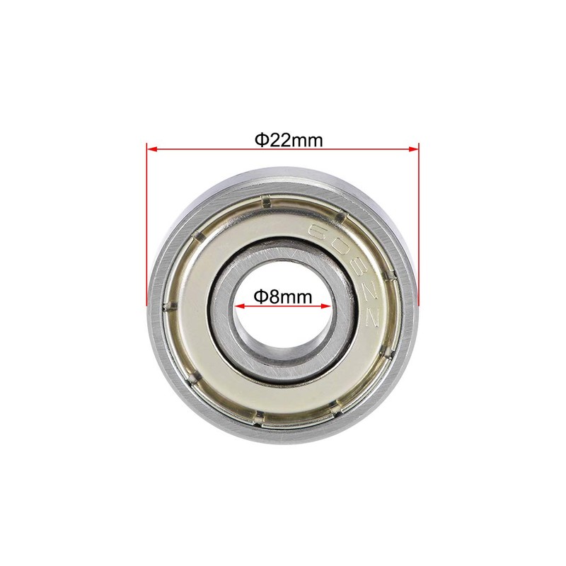 sourcing map 608ZZ Deep Groove Ball Bearings 8mm x 22mm