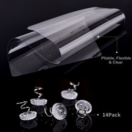 Cat Scratch Furniture, 2PCS Clear Premium Heavy Duty Flexible Vinyl Protector Dog Cat Claw Guards with Pins for Protecting Your Upholstered Furniture, Stops Scratching Cats Furniture Protector