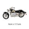 W M Widdop Miniature Clock - Black Motorcycle in Indian