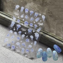[MEK978P8_61_61] Blue Sea Jellyfish Sticker / [MEK978P8_61_61]푸른바다 젤리피쉬 해파리 스티커