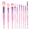 TSUOUKL Glitter Crystal Make Up Brush Set, 10 Pieces Bling