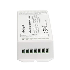 LIGHTEU®, Miboxer Milight PA5 5-Channel High Performance Amplifier DC12V-24V Max 15A RGB RGBW RGBCCT LED Amplifier Controller For RGB RGBW RGBCCT LED Strips