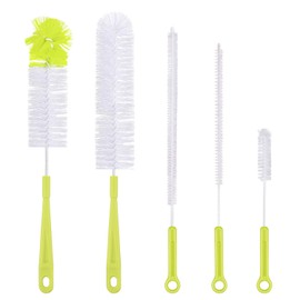 Hiware Bottle Cleaning Brush Set - Long Handle Bottle Cleaner for Washing Narrow Neck Beer Bottles, Sports Water Bottles with Straw Brush, Kettle Spout/Lid Cleaner Brushes