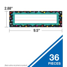 Carson Dellosa 36-Piece Name Plates for Classroom, Name Plate for Desk, Cubbies for Classrooms, Locker Organization, Desk Name Plate Classroom Supplies, Name Tags for Classroom Desk Decor