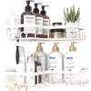 Sakugi Corner Shower Caddy - 2 Pack, Adhesive Shower Organizers,