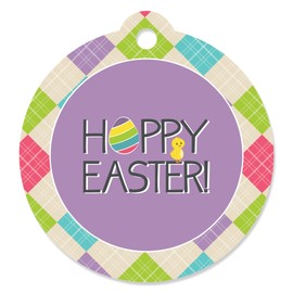 Big Dot of Happiness Hippity Hoppity - Easter Bunny Party Favor Gift Tags (Set of 20)