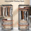 BATHWA Adjustable Heavy Duty Wardrobe Closet Organizer - Expandable Metal