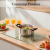 Hacaroa 4 Pack Tempered Glass Cutting Board with Rubber Feet,