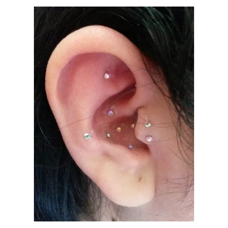 Mex Home Balines Con Piedra Swarovsky Auriculoterapia 300 Piezas