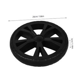 SOLUSTRE 2pcs Shopping Cart Small Cart Wheelies Kits Cart Wheel Kit Market Trolley Wheel Wheels for Cart Rear Wheel Cart Wheels Replacement Rolling Cart Replacement Wheels Black Plastic