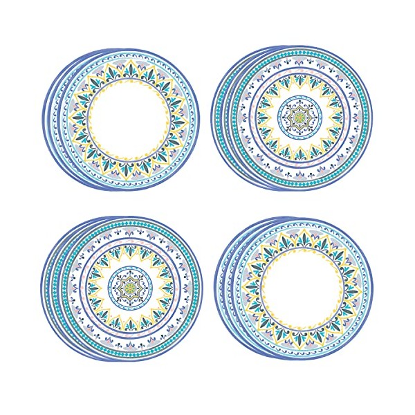 Talking Tables Moroccan Geometric Yellow & Blue Paper Plates |