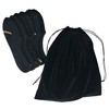 Sanrich Large Black Velvet Pouch Bags With Drawstring 5 Pack