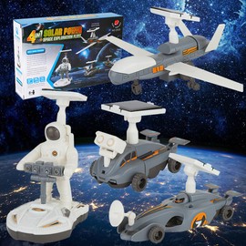 OBEST Space Toy 3D Puzzle Set, 4 Pack with Astronaut, Space Shuttle, Moon Rover, Satellite Exploration Car, Space Explorer Toy, Space Toy for Children 4 5 6 7 8 Years