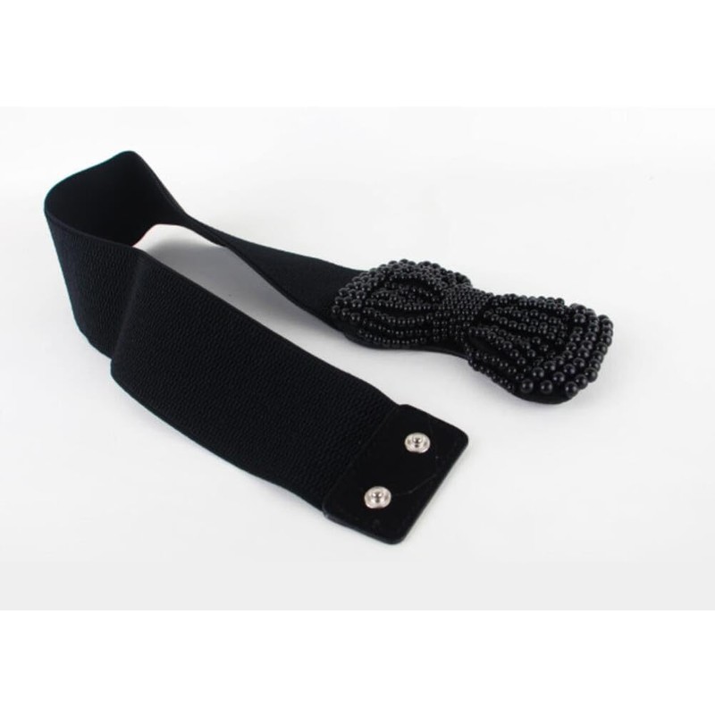 Oyccen Bow Knot Stretch Wide Belt for Women Elastic Dress