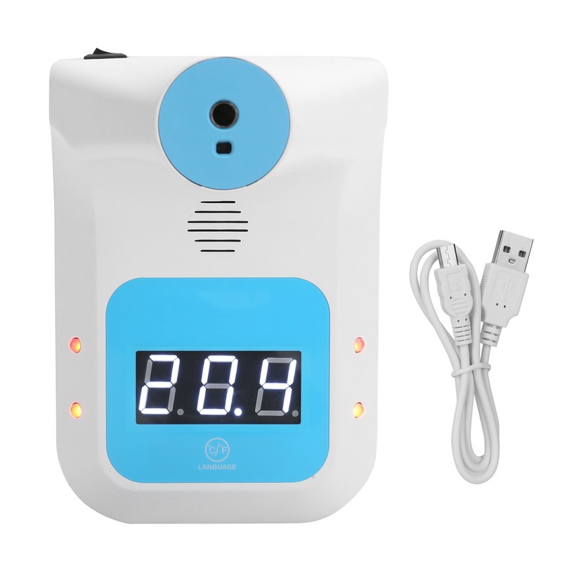 Infrared Forehead Thermometer Non Contact Digital LCD Wall Mounted Thermometer