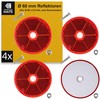 4 Pack Red Round Reflectors Screw On Diameter 60mm Diameter