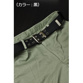 KASAJIMA 1.6 inch (40 mm) Nylon 2-Pin Work Belt, Double Drilling Type, Firmly Fixed, Durable and Easy to Adjust, Black