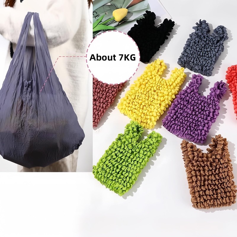 Zbstream - Bolsa de compras expandible reutilizable plegable, bolsas retráctiles,
