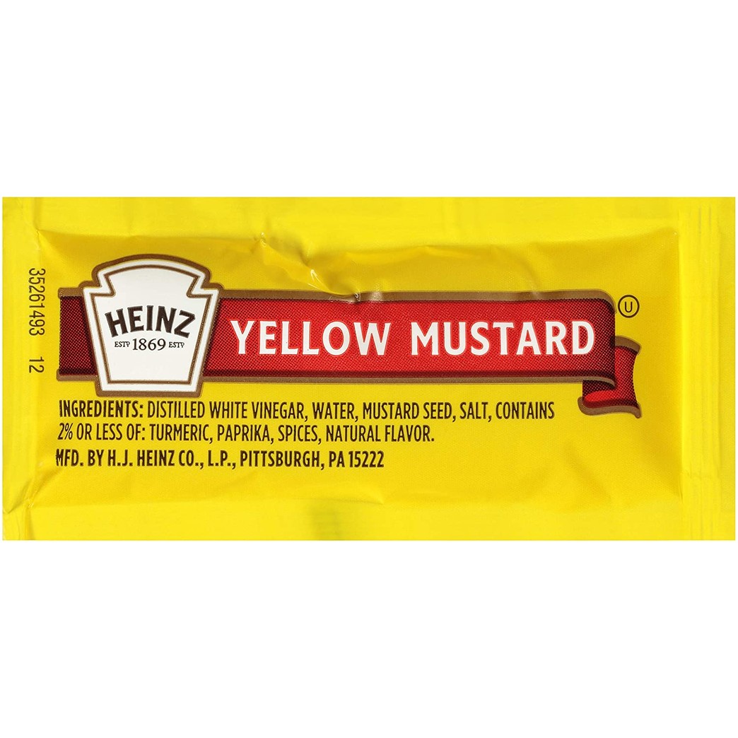Heinz Mild Mustard Single Serve Packet (0.2 oz Packets, Pack of 500)