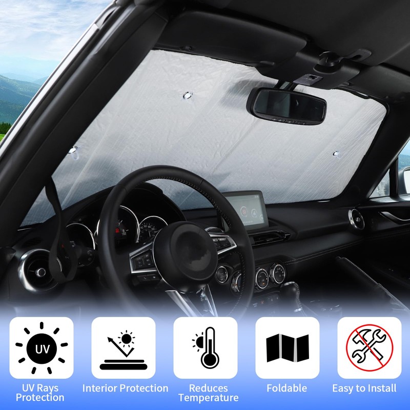Windshield Sunshade Fit for Mazda MX-5 NC RF Miata 2009-2015,