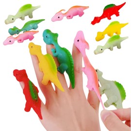 Dinosaur Finger Toy, Pack of 20, Dinosaur Slingshot Toy, Slingshot Dinosaur Finger Toys, Funny Flying Dinosaur Slingshot Toy, Dinosaur Party Toy for Children