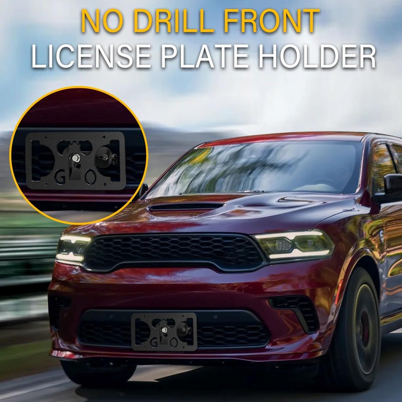 No Drill License Plate Holder Compatible with Dodge Journey 2014-2020