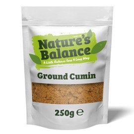 Nature’s Balance Ground Cumin Powder 250g Jeera Finely Milled Cumin Seeds | Warm, Earthy Flavour – Perfect for Curries, Chili, Tacos, Stews, and Marinades – Fresh in Resealable Bag