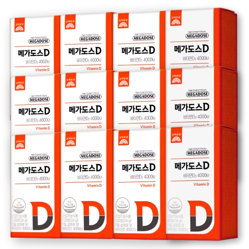 Korea Eundan Megadose D Vitamin D3 4000IU 120 tablets x