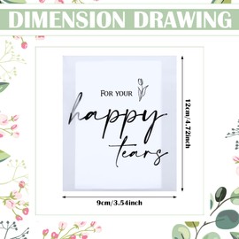 Happy Tears Tissue Packs for Wedding 3 Ply Wedding Tissues for Guests Travel Size Bulk Individual Facial Wedding Tissues Welcome Bag Stuffers Gift Bride and Groom Mother Daughter (30 Pack)