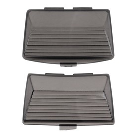 NTHREEAUTO Smoked Fender Tip Light Lenses Cover Mud Guards Lights Compatible with Harley FLHR FLHT FLSTC(Front & Rear)