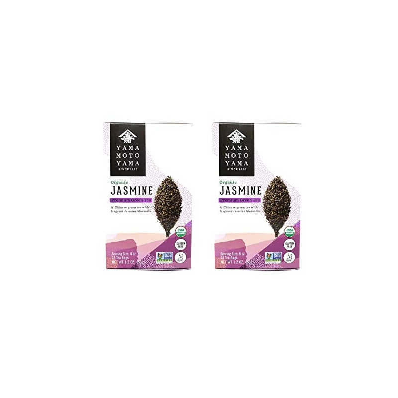 Yamamotoyama Organic Jasmine Premium Green Tea (2 Pack, Total of