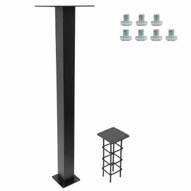 Outside Metal Mailbox Post, 34 inch In-Ground Heavy Duty Mailbox Pillar, Universal mounting Panel fits Most mailboxes. Suitable for Residential Roadside mailboxes