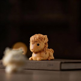 Horse Uma Figurine, Zodiac Sign, Wood Carving, Year of the Year Wood, Cute, Compact, 2026, Prompt Success Development, Good Luck, Luck, Leap Out, Development, Pray for Fortune, Entrance, Object, Feng