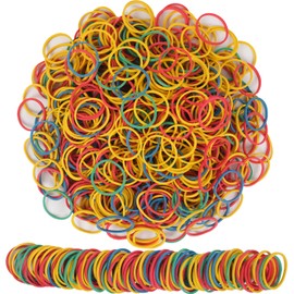 AOUOU Rubber Bands Net Weight 190grams About 740pcs Colour Elastic Band Size 40mm Rubber Bands Small for Office Supplies School Home