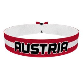 Austria Flagge Stoffarmband - Wasserfestes Satin Armband - Unisex Armband f√ºr Patrioten - L√§nder Armb√§nder - Urlaubserinnerung - Geschenk f√ºr Reisende - Trendy Armband
