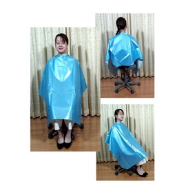 MEIHO Shampoo Permacross Sleeveless Waterproof No.3630, Blue, Made in Japan, MeiHo Name, Meiho, Polyester, Montparnasse Fabric, Hairdressing Cape for Hairdressing, Hair Salon, Strong Waterproof, 46.5
