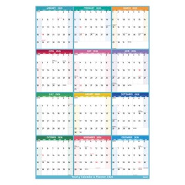 2026 Yearly Wall Calendar - Large Yearly Calendar 2026 Vetical, Jan 2026 - Dec 2026, 25.2" x 38.2" (Open), 2026 Calendar, Large Wall Calendar 2026, Full Year Paper with Notes, Thicker Paper