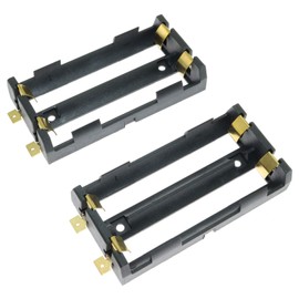 DGZZI 2pcs 2 Cell 18650 Series Batteries Holder SMD SMT 2 Slot 3.7V DIY Battery Box Storage Case Container with Nickel Plated Phosphor Bronze Pins