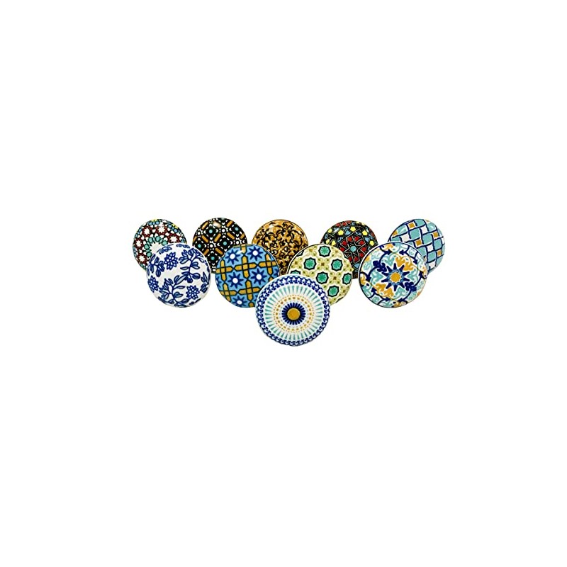 Door Knobs Cabinet Pull Handles with Screw Ceramic Door Wardrobe